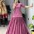 pink chinon plain lehengas