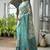 Sea green color banarasi silk ajhrakh meena zari weaving patola saree