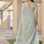 Pista color tissue linen zari weaving border saree with blouse