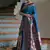 Navy blue color banarasi silk paithani zari weaving saree