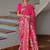Pink color banarasi silk paithani zari weaving saree
