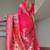 Pink color banarasi silk paithani zari weaving saree