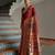 Brown color banarasi silk paithani zari weaving saree
