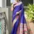 Blue color banarasi silk paithani meena zari weaving saree