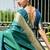 Sea green color banarasi silk paithani meena zari weaving saree