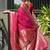 Pink color banarasi silk paithani meena zari weaving saree