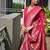 Pink color banarasi silk paithani meena zari weaving saree