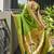 Light green color banarasi silk paithani meena zari weaving saree