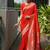 Red color banarasi silk paithani meena zari weaving saree