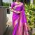 Purple color banarasi silk paithani meena zari weaving saree