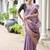Levender color chanderi cotton resham weaving party wear saree