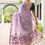Levender color chanderi cotton resham weaving party wear saree