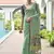 Sea green color chanderi cotton resham weaving party wear saree