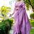 Levender color handloom raw silk weaving pallu saree