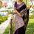 Purple color handloom raw silk weaving pallu saree