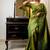 Mehandi green color handloom raw silk weaving pallu saree