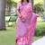 Pink color banglori handloom raw silk waving buttis saree