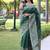Green color banglori handloom raw silk waving buttis saree