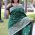 Green color banglori handloom raw silk waving buttis saree
