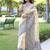 Cream color banglori handloom raw silk waving buttis saree