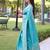 Sky blue color banglori handloom raw silk waving buttis saree