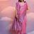 Pink color banglori handloom raw silk waving saree