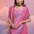 Pink color banglori handloom raw silk waving saree