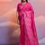 Rani pink color banglori handloom raw silk waving saree