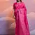 Rani pink color banglori handloom  silk blend waving saree