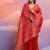 Red color banglori handloom raw silk waving saree