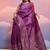 Purple color banglori handloom raw silk waving saree