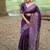 Purple color handloom raw silk weaving pallu saree