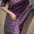 Purple color handloom raw silk weaving pallu saree