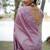 Levender color handloom raw silk weaving pallu saree