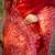 Red color handloom raw silk weaving pallu saree