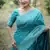 Sky blue color handloom raw silk weaving pallu saree