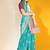 Sky blue color raw silk two tone weaving work saree