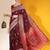 Purple color raw silk two tone weaving work saree