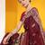 Purple color raw silk two tone weaving work saree