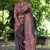 Wine color raw silk kalamkari printed saree