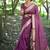 Purple color kalyani silk zari weaving butti & border saree