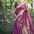 Purple color kalyani silk zari weaving butti & border saree
