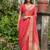 Gajri pink color kalyani silk zari weaving butti & border saree