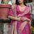 Pink color kalyani silk zari weaving butti & border saree