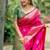 Pink color banarasi katan silk zari weaving pattu saree