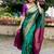 Green color banarasi katan silk zari weaving pattu saree