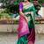 Green color banarasi katan silk zari weaving pattu saree