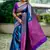 Aqua color banarasi katan silk zari weaving pattu saree