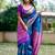 Aqua color banarasi katan silk zari weaving pattu saree