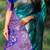 Green color banarasi katan silk zari weaving pattu saree